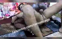 الديك على ظهرها وجمل.