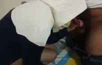 في سن المراهقة مثليه زوجين مشعرات على كام.